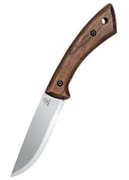 Bild von BeaverCraft - Bushcraft Messer mit Nussbaumgriff und Lederscheide