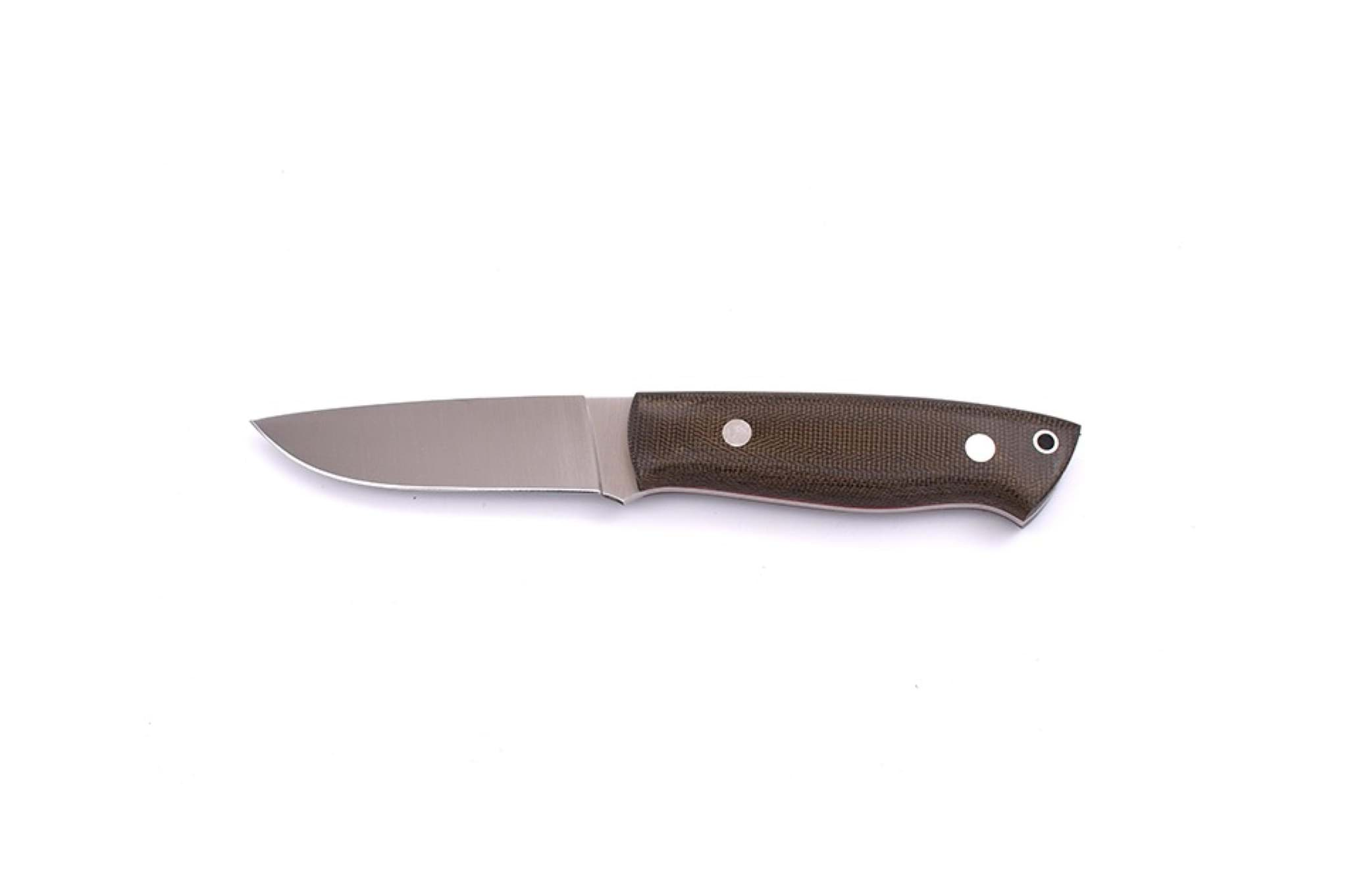 Immagine di Brisa - Trapper 95 Verde Micarta Piatto in Pelle