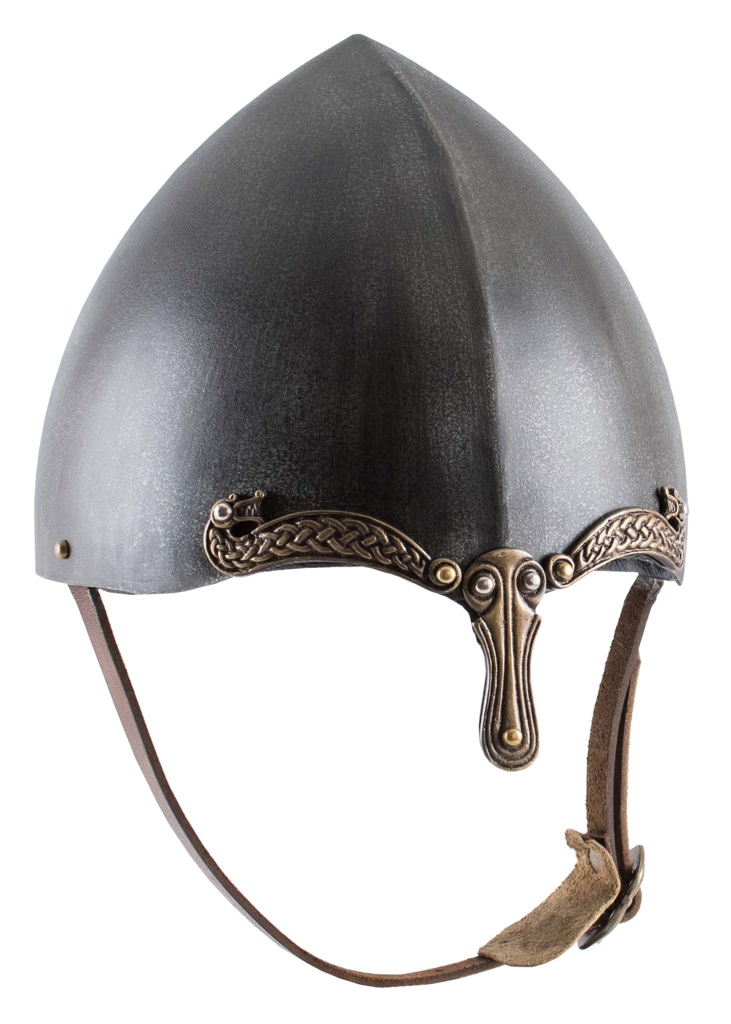 Image de Battle Merchant - Casque nasal avec motifs celtiques LARP finition antique