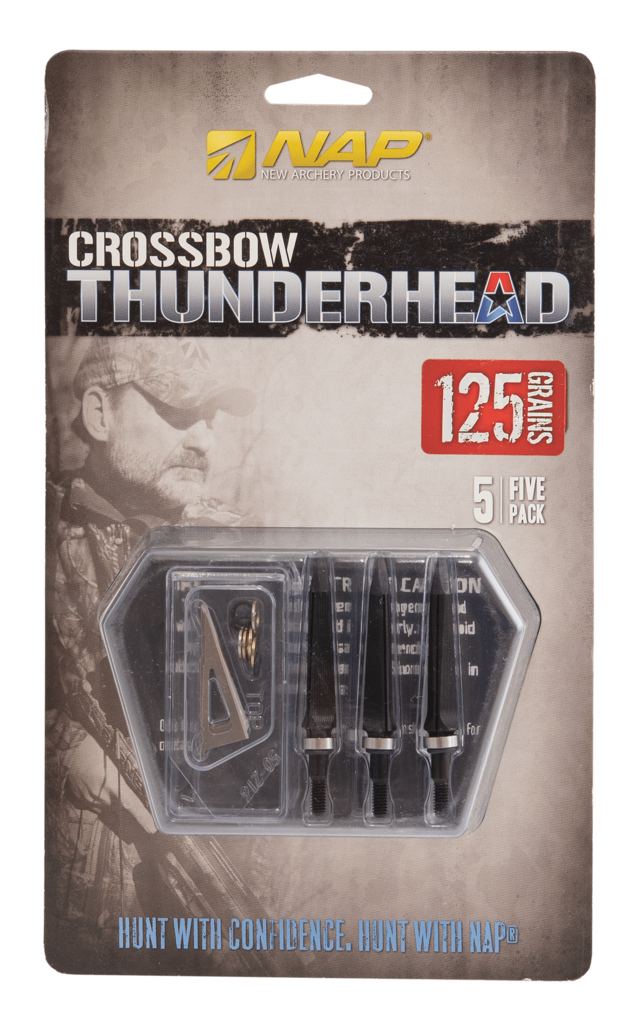 Picture of NAP - Fixed Blade Thunderhead 125 gr Screw-in Broadheads 5-Pack