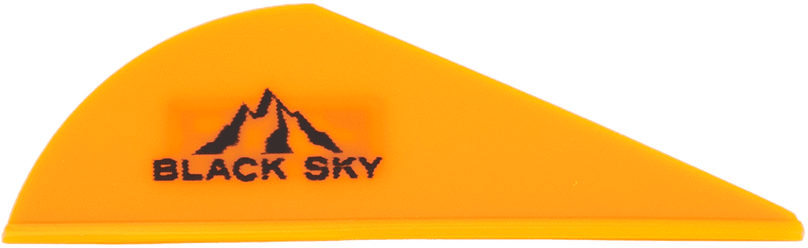 Immagine di Bohning - Piume nere Black Sky 2" Neon Orange confezione da 100