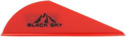 Image de Bohning - Black Sky Vanes 2" Rouge Pack de 100