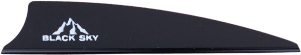 Image de Bohning - Plumes Black Sky Vanes 3" coupe shield noires, pack de 100
