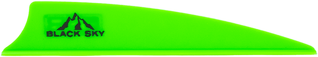 Image de Bohning - Black Sky Vanes 3" Coupe Shield Neon Vert Pack de 100