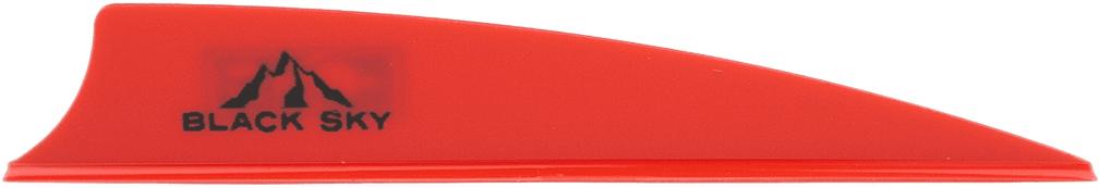 Image de Bohning - Plumes Black Sky Vanes 3" coupe shield rouge, pack de 100