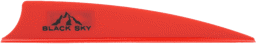 Image de Bohning - Plumes Black Sky Vanes 3" coupe shield rouge, pack de 100