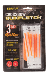 Image de NAP - Quickfletch Quickspin 3" Blanc-Orange-Orange Pack de 6