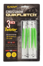 Bild von NAP - Quickfletch Armbrust Twister 3" Weiss-Grün-Grün 6er-Pack