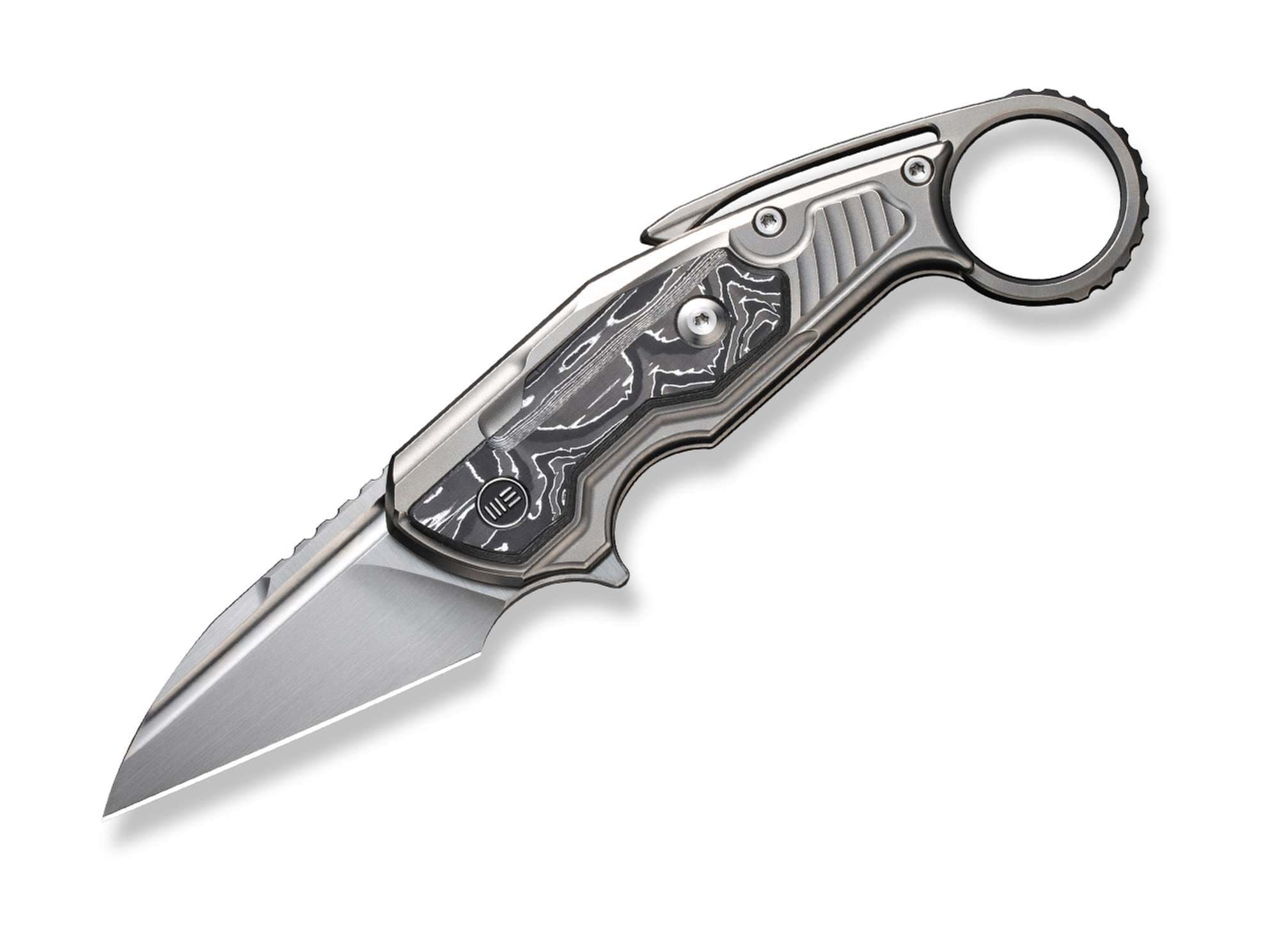Bild von WE Knife - Yardbird Titanium Bead Blasted Aluminum Foil CF