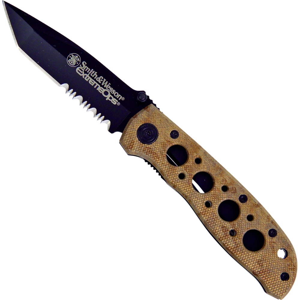 Image de Smith & Wesson - Couteau de poche Extrem Ops Tanto Desert