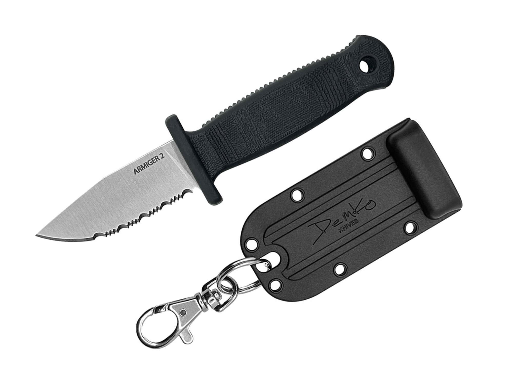 Picture of Demko Knives - Armiger 2 Clip Point 4034SS TPR Black Serrated