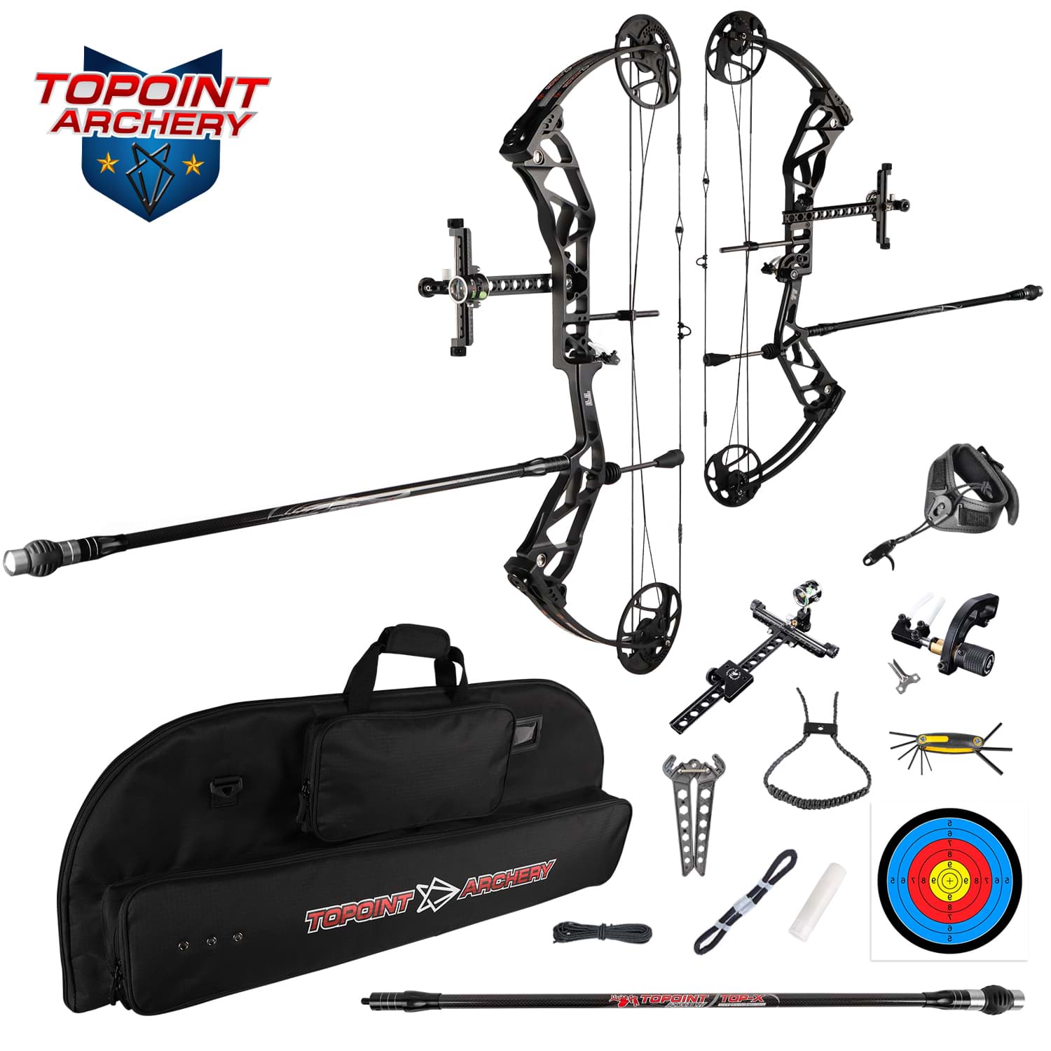 Picture of Topoint - T1 Target Set RH 20-60 lbs 19-30" Anodized Black