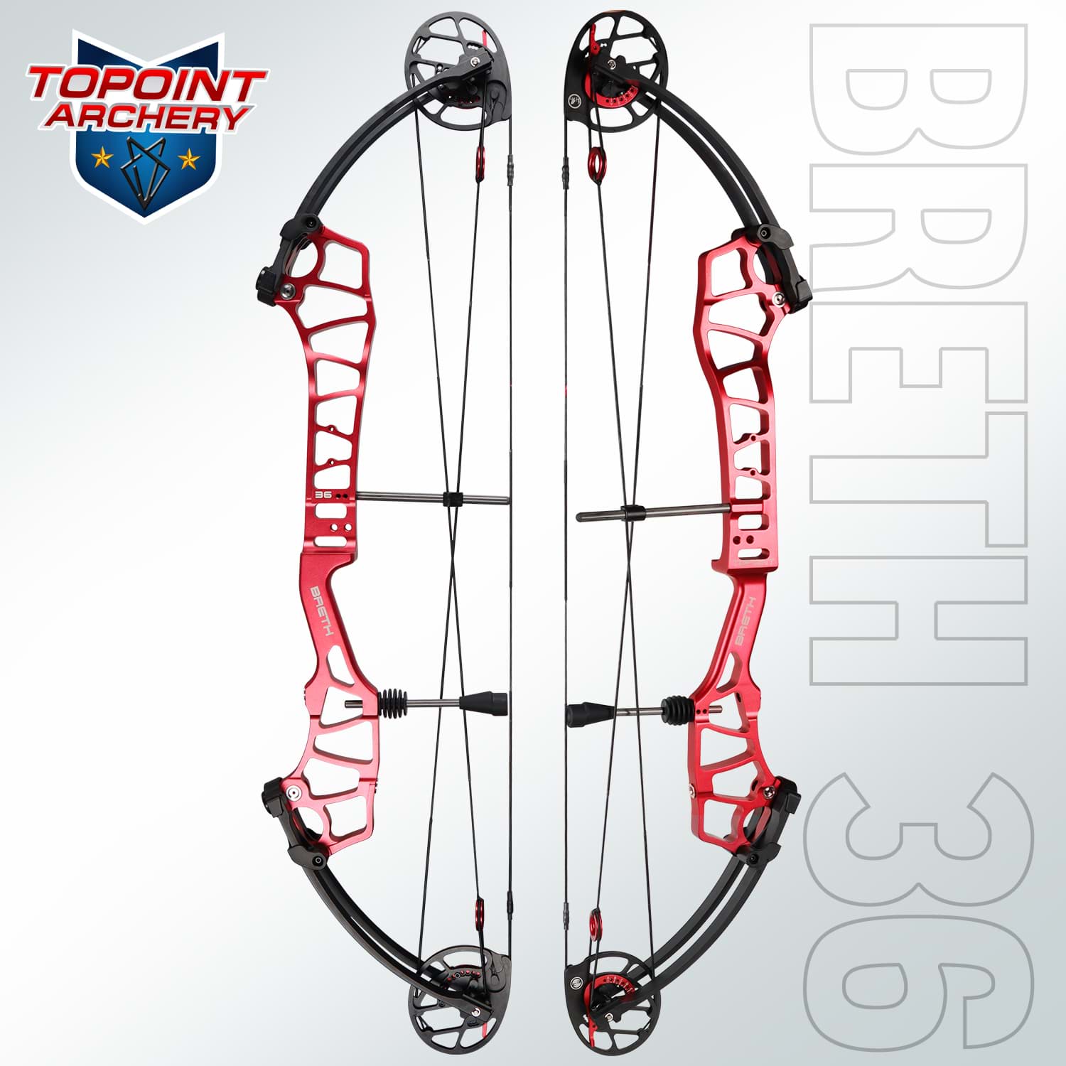 Bild von Topoint - Breth 36 XL 30-40 lbs 26-30" RH Anodized Red