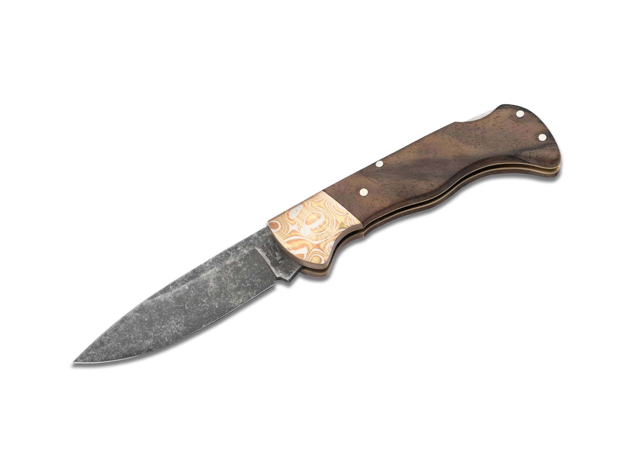Bild von Böker - Folding Hunter Mokume Walnuss Black Stonewash