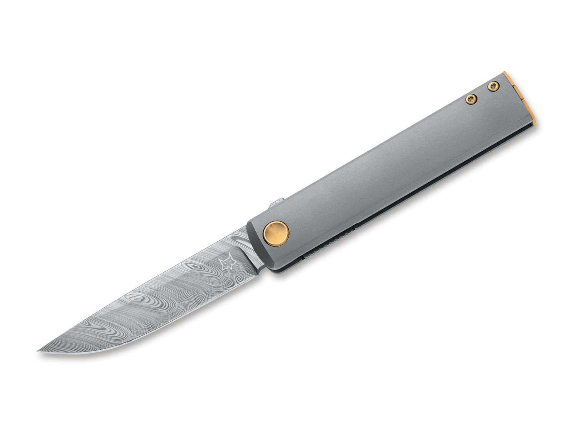 Bild von Fox Knives - Chnops Damascus Titanium Bead Blasted