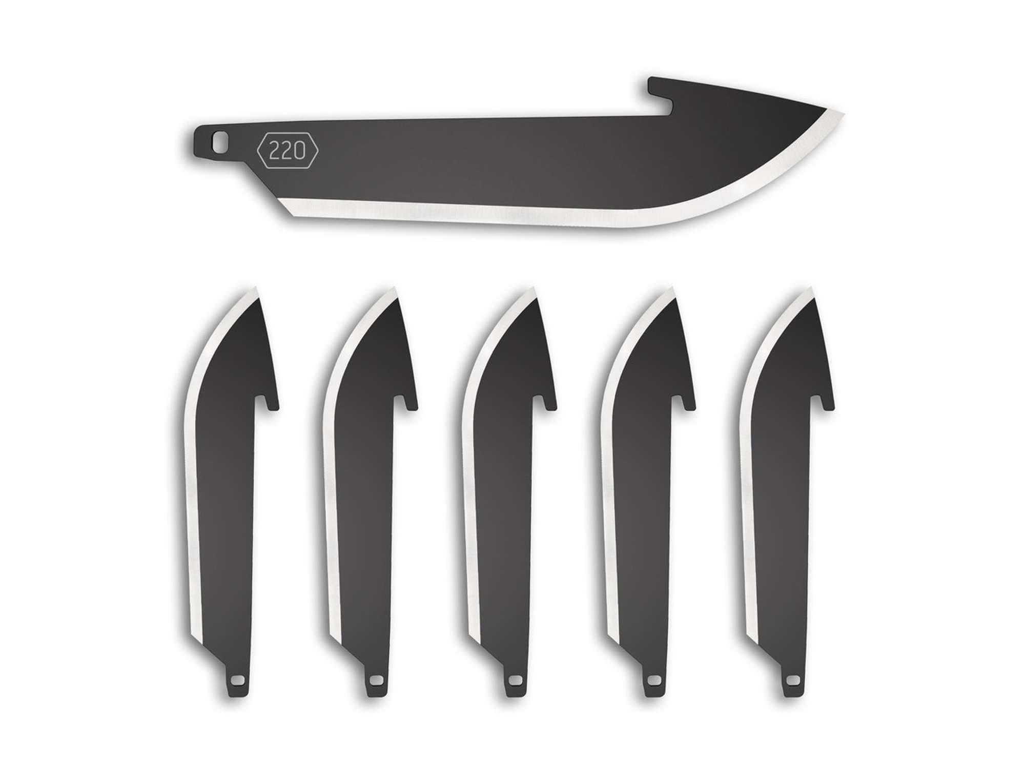 Bild von Outdoor Edge - 2.2" Drop Point Replacement Blades 6-Pack Black Oxide