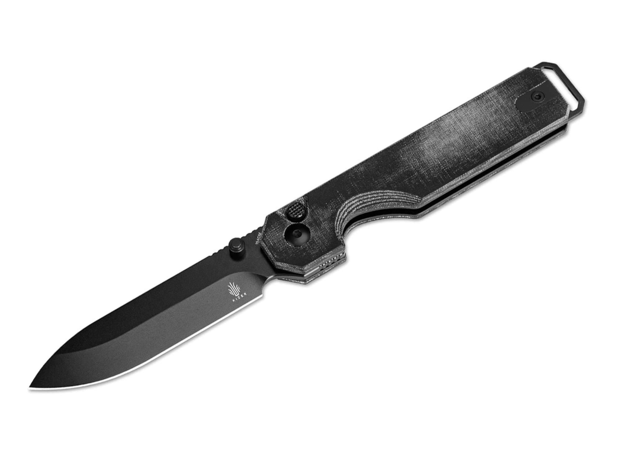 Bild von Kizer - KUH Micarta All Black Button Lock