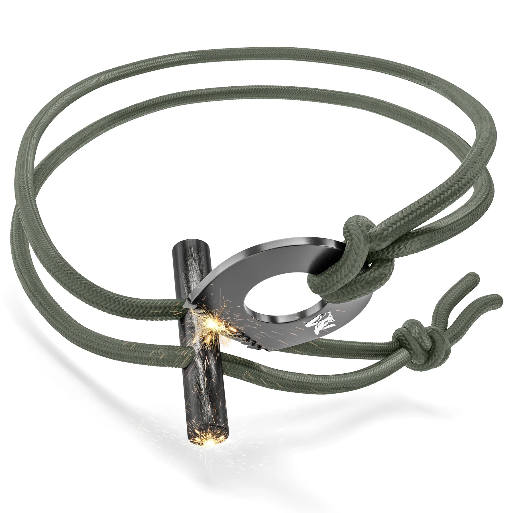 Bild von Odenwolf - Feuerstarter-Halskette Green