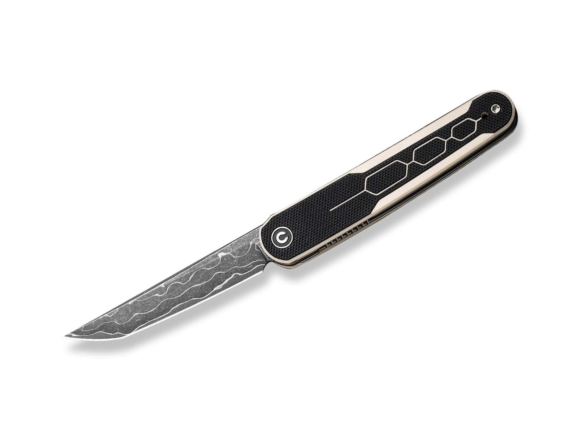 Bild von CIVIVI - KwaiQ Milled G10 Ivory & Black Damascus