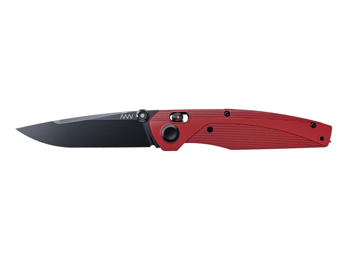 Bild von ANV Knives - A100 BB DLC Sleipner GRN Red Alock