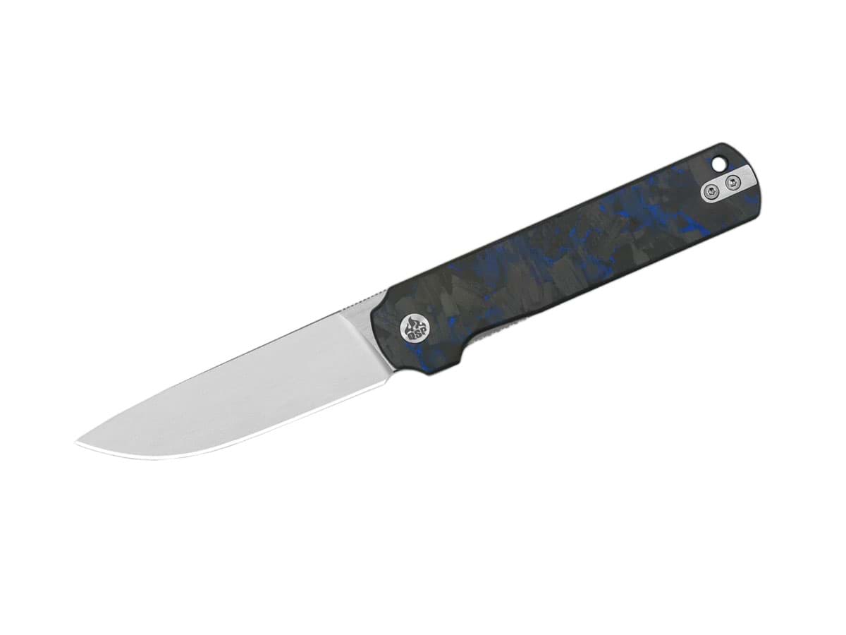Immagine di QSP Knife - Lark Shredded CF Overlay G-10 Blue