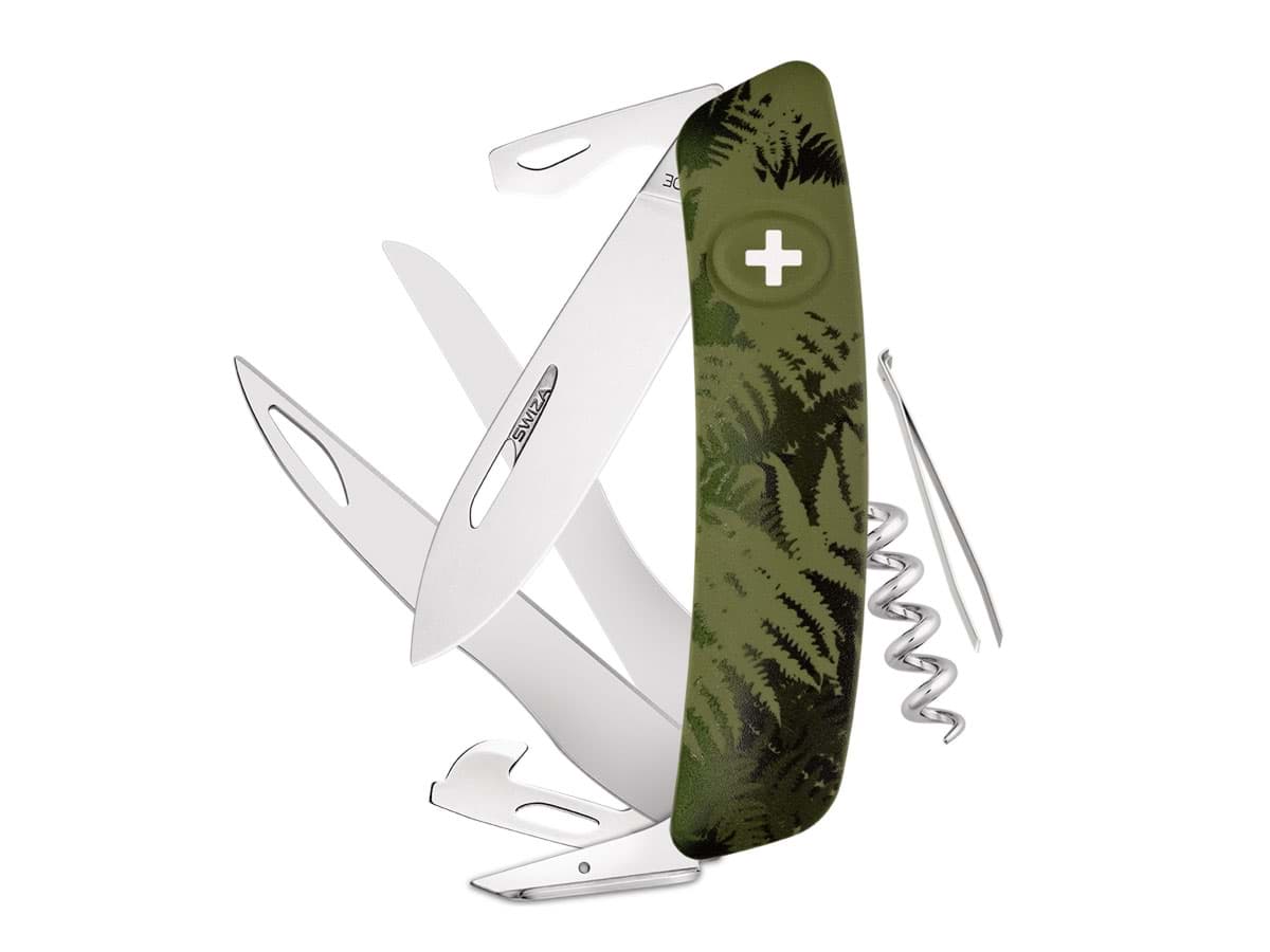 Bild von Swiza - C07 Camouflage Scissors Olive Fern