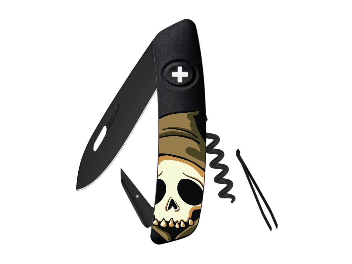 Picture of Swiza - D01 All Black Halloween Skull Head Black