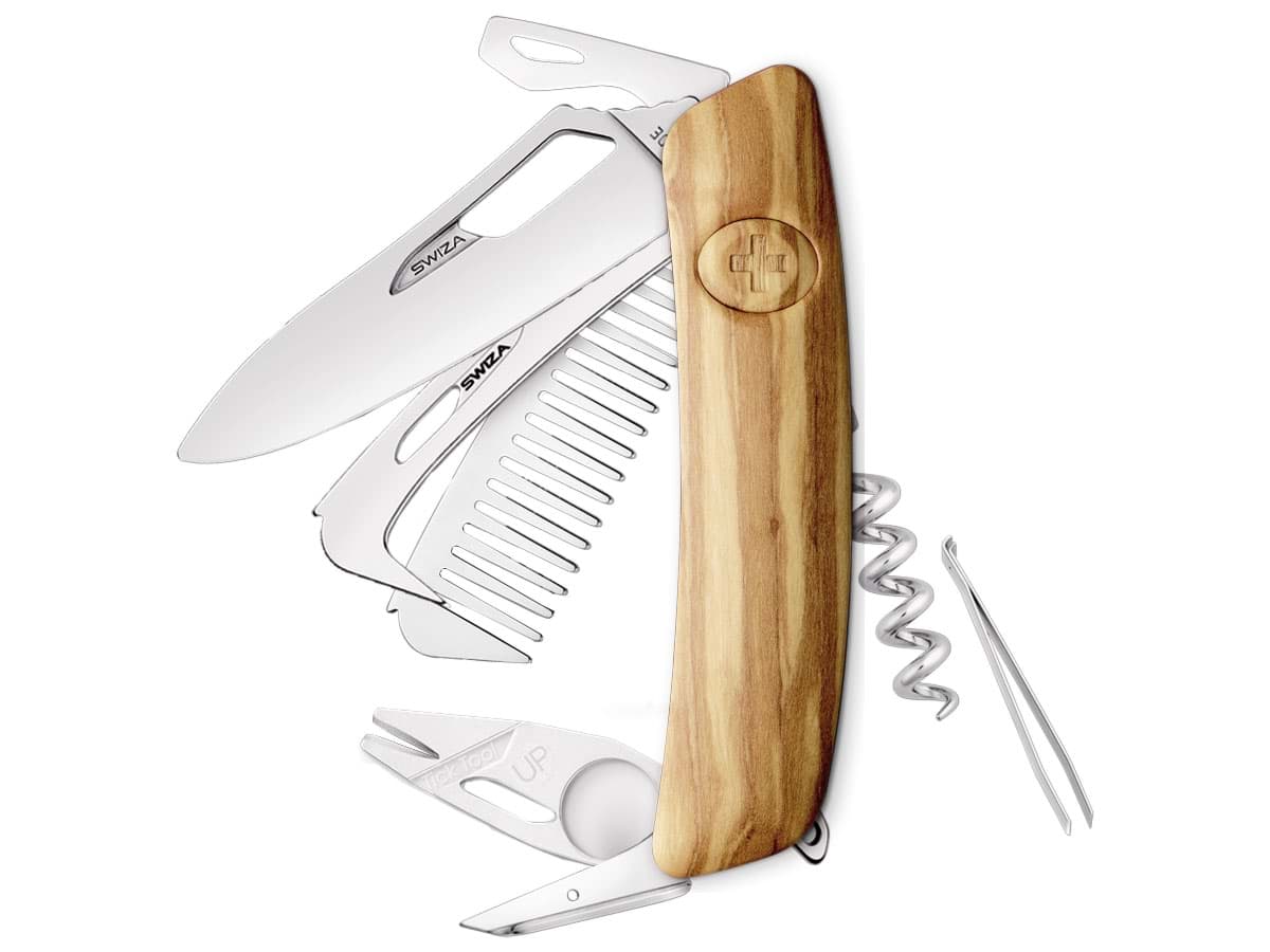 Picture of Swiza - SH09R-HTT Horse & Tick Tool Wood Olive