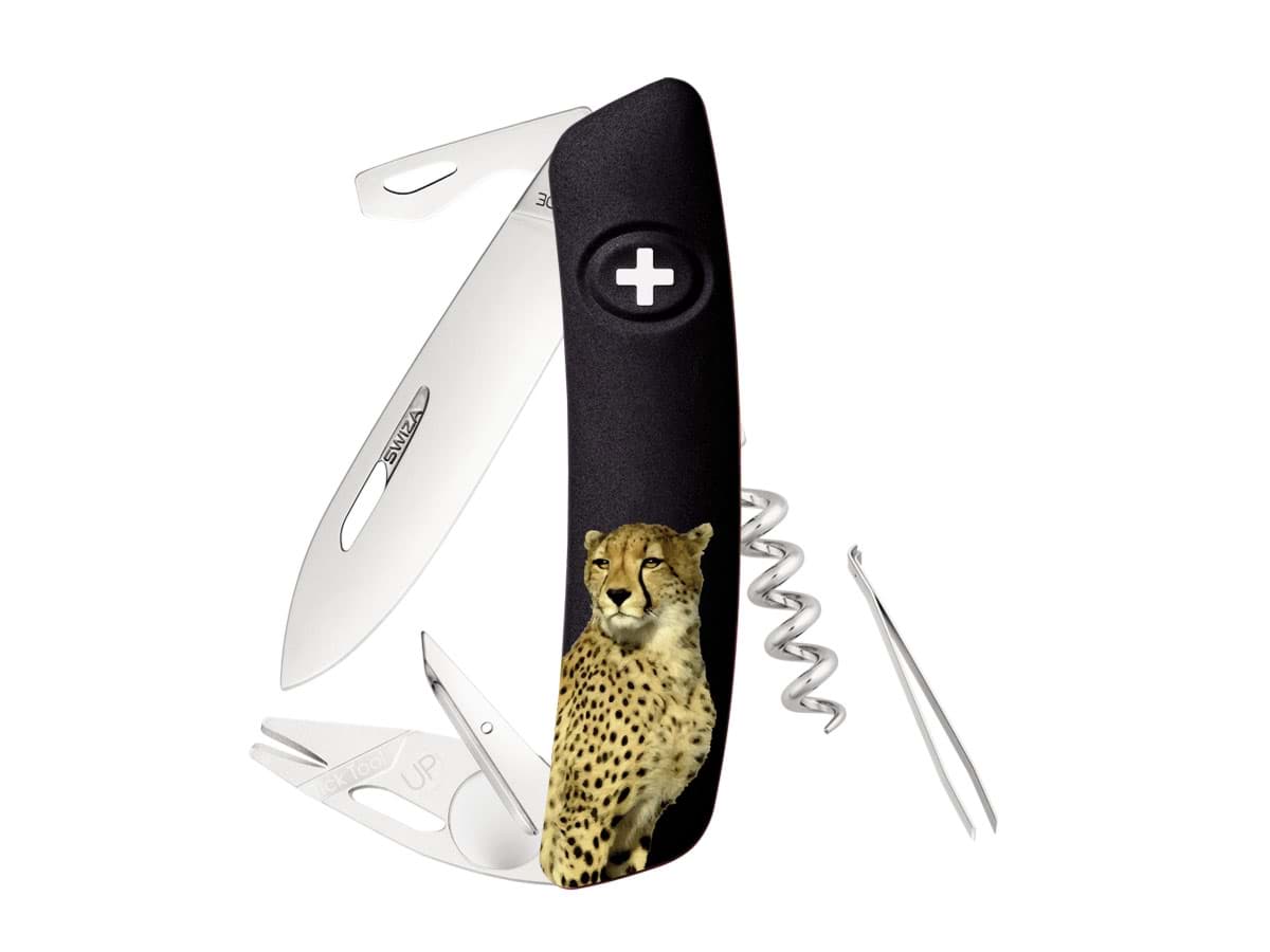 Picture of Swiza - TT03 Tick Tool Wildlife Cheetah Black