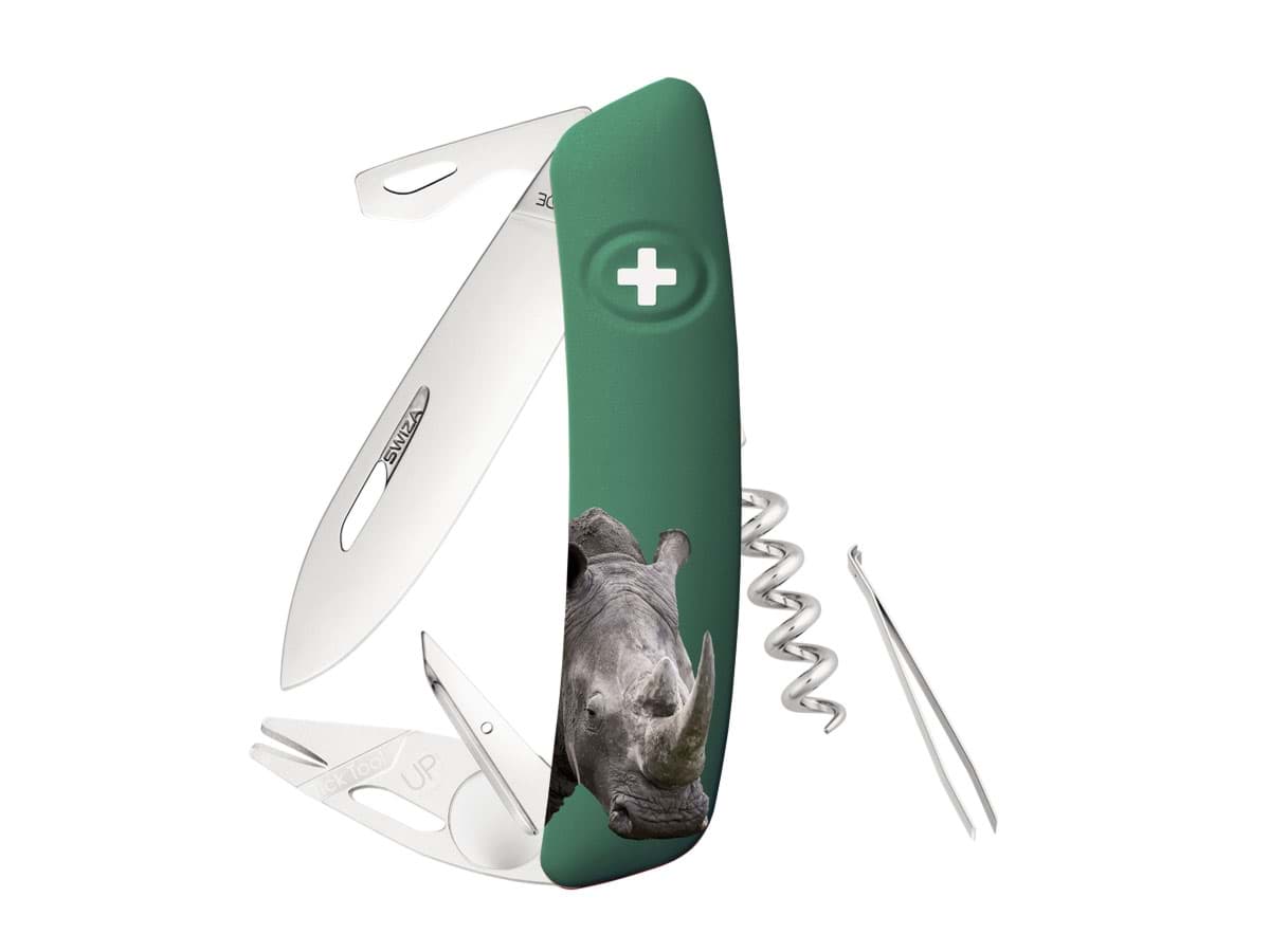 Picture of Swiza - TT03 Tick Tool Wildlife Rhinoceros Green