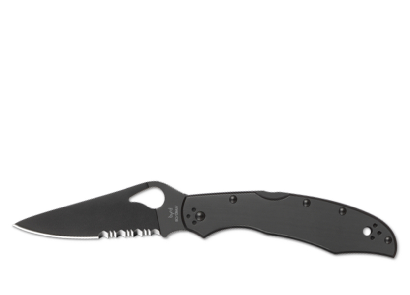 Picture of Spyderco - Byrd Cara Cara 2 Lightweight Black with Serrated Edge
