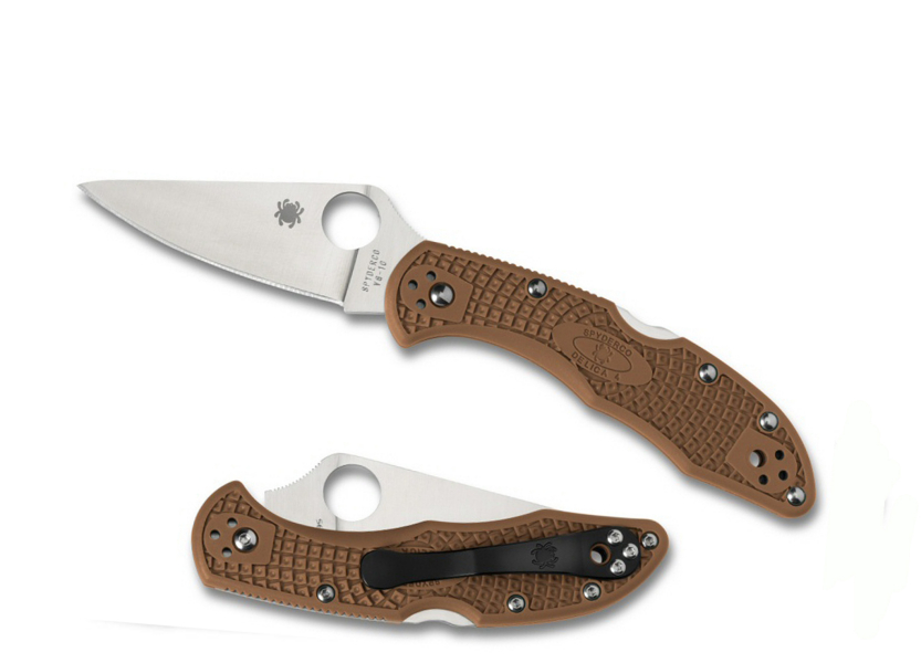 Picture of Spyderco - Delica 4 Lightweight Full-Flat Ground Brown