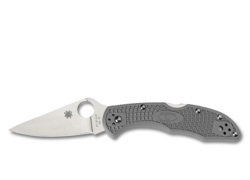 Image de Spyderco - Delica 4 Lightweight Full-Flat Ground Gris