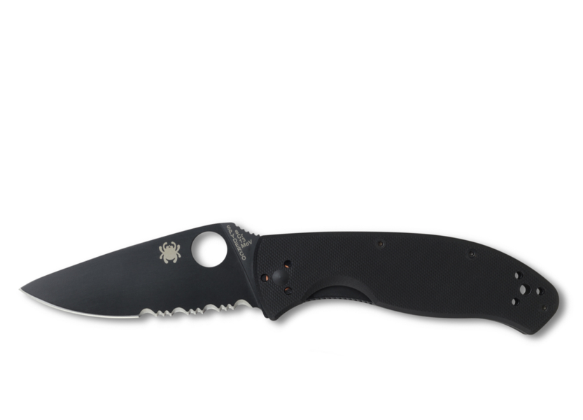 Picture of Spyderco - Tenacious Value Folders Black with Serrated Edge
