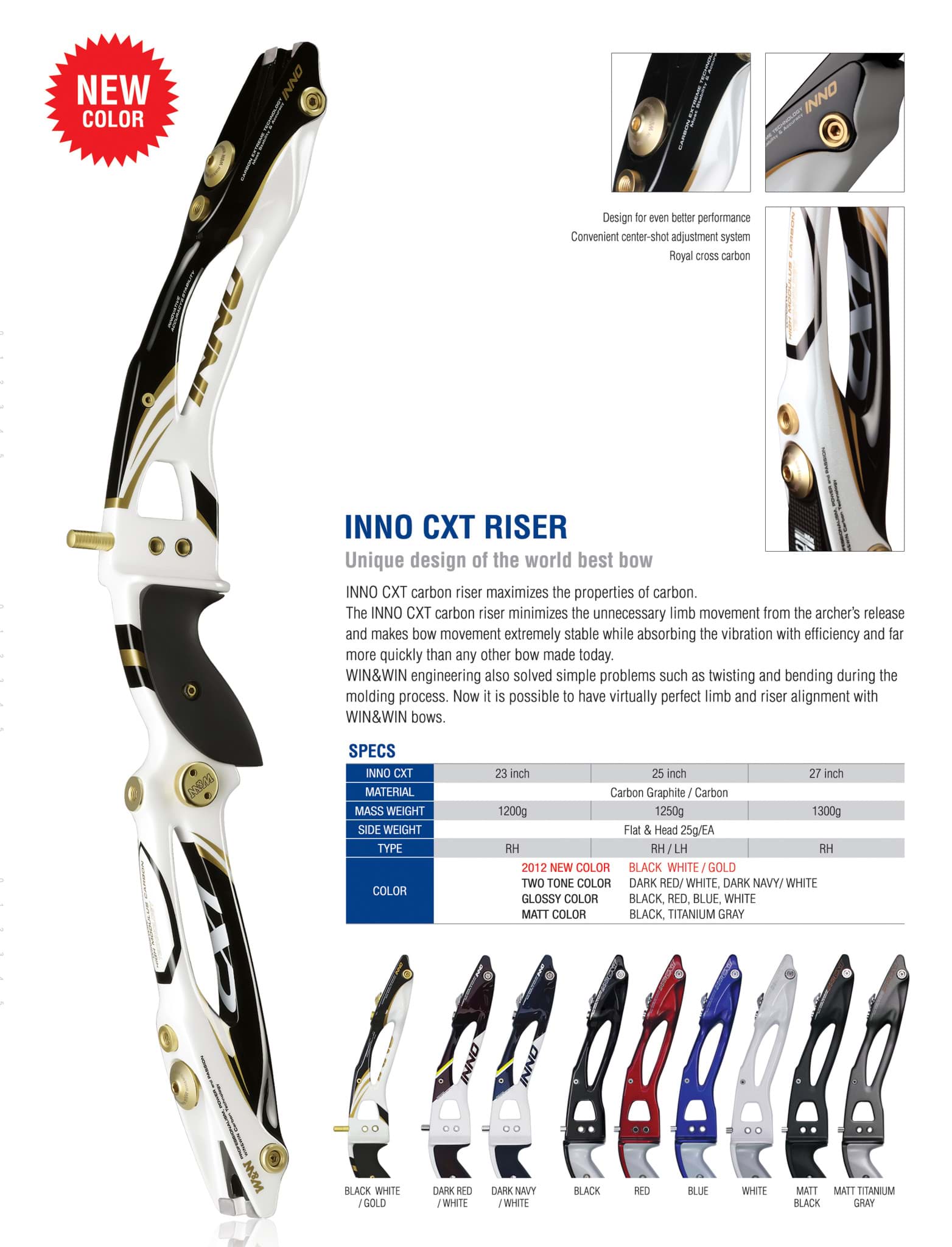 Bild von Wiawis - Inno CXT 25" LH Black White And Gold