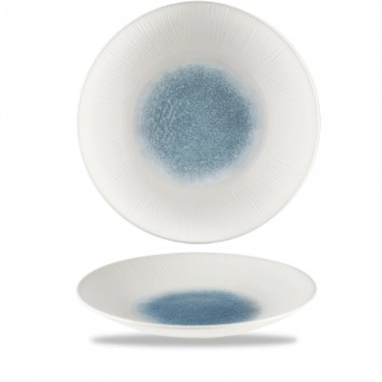 Bild von Churchill - Bamboo Raku Topaz Blue Coupe Teller tief 28.1 cm
