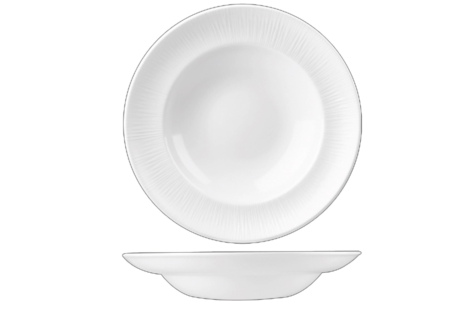 Bild von Churchill - Bamboo White Teller tief Fahne schmal 30.8 cm