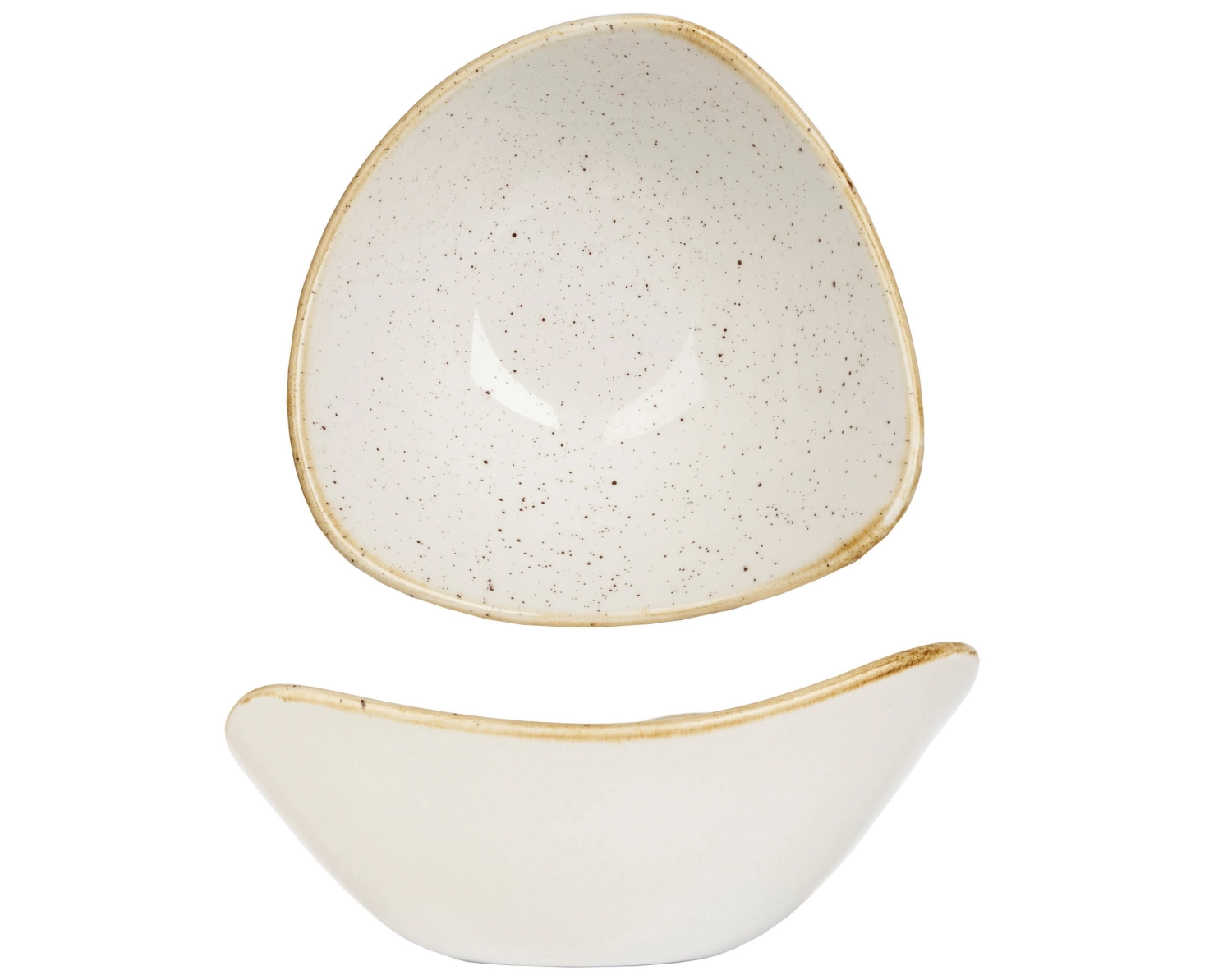 Bild von Churchill - Stonecast Barley White Triangel Schüssel 15.3 cm 26 cl