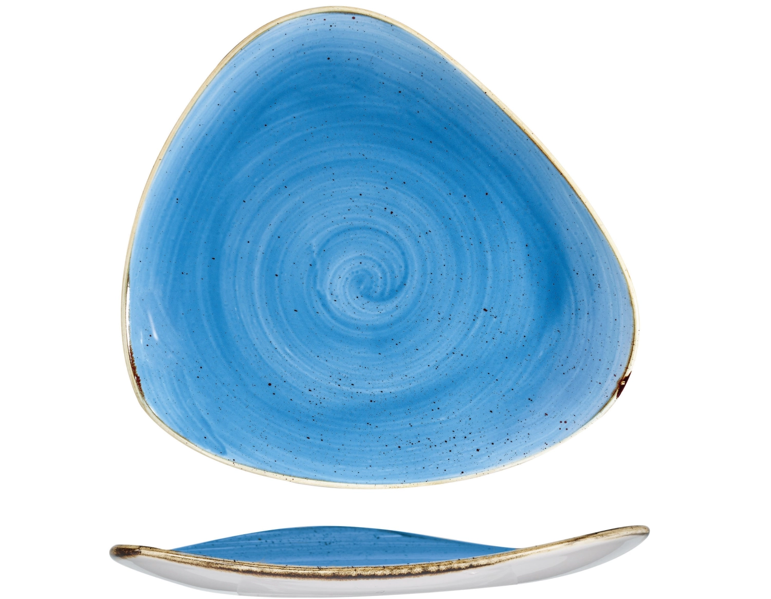 Bild von Churchill - Stonecast Cornflower Blue Triangel Teller flach 26.5 cm