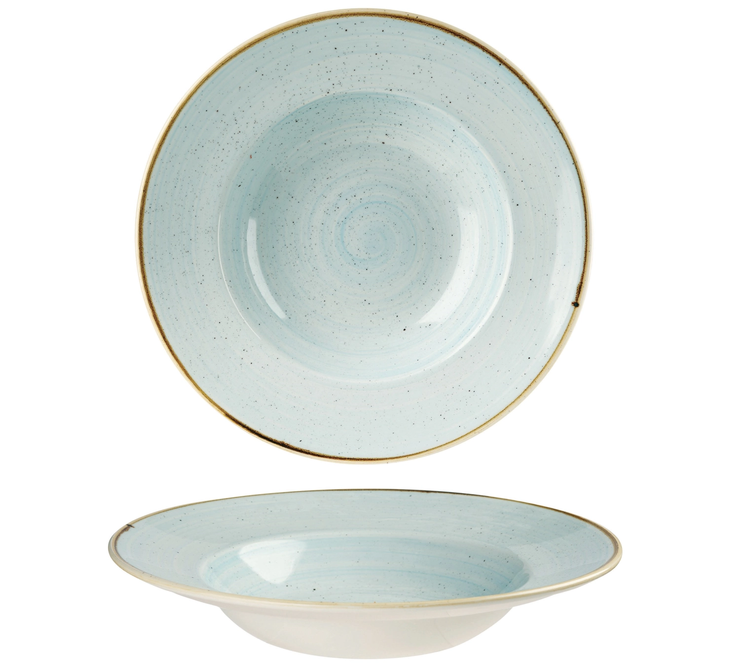 Bild von Churchill - Stonecast Duck Egg Blue Teller tief Fahne 24 cm