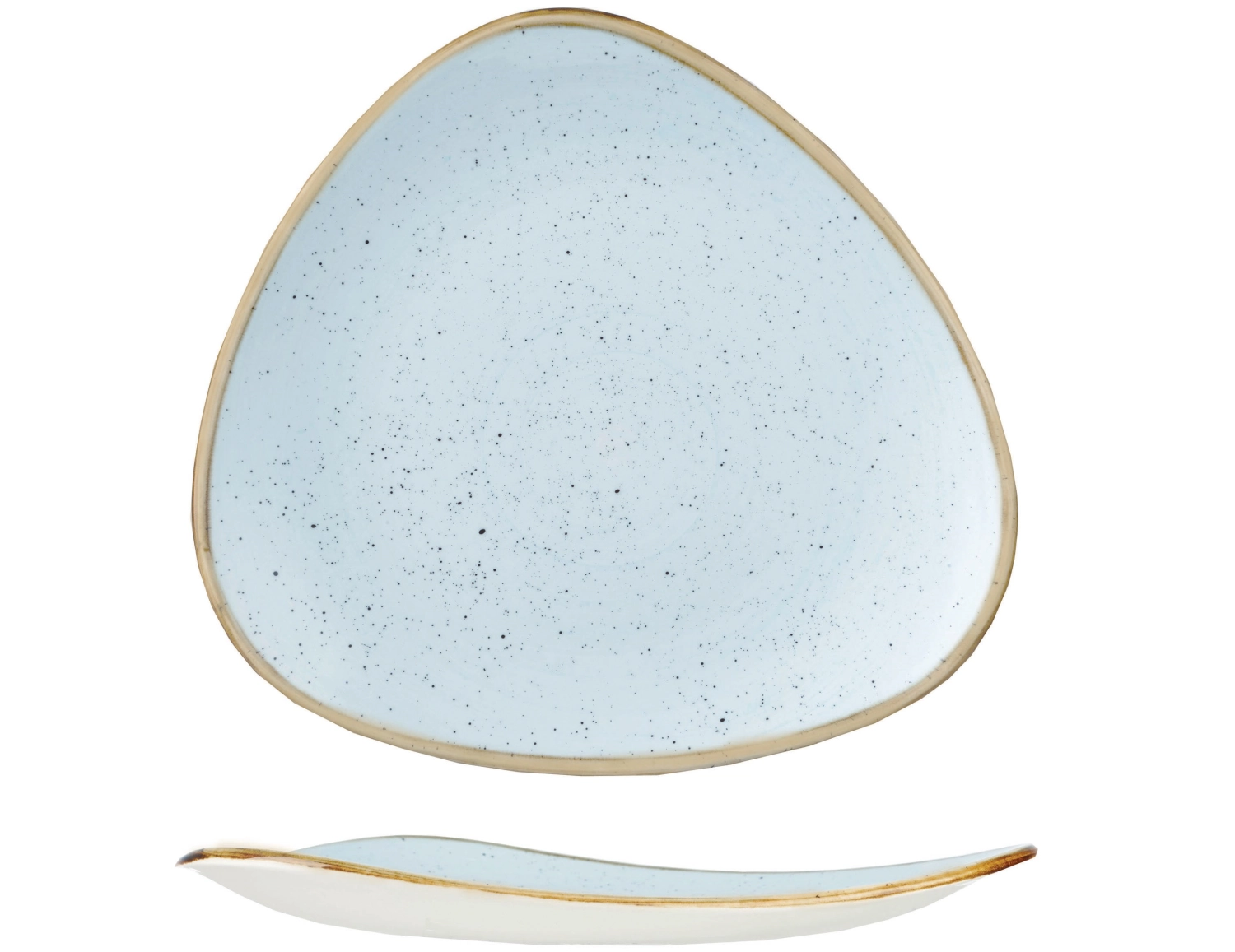 Bild von Churchill - Stonecast Duck Egg Blue Triangel Teller flach 31.1 cm