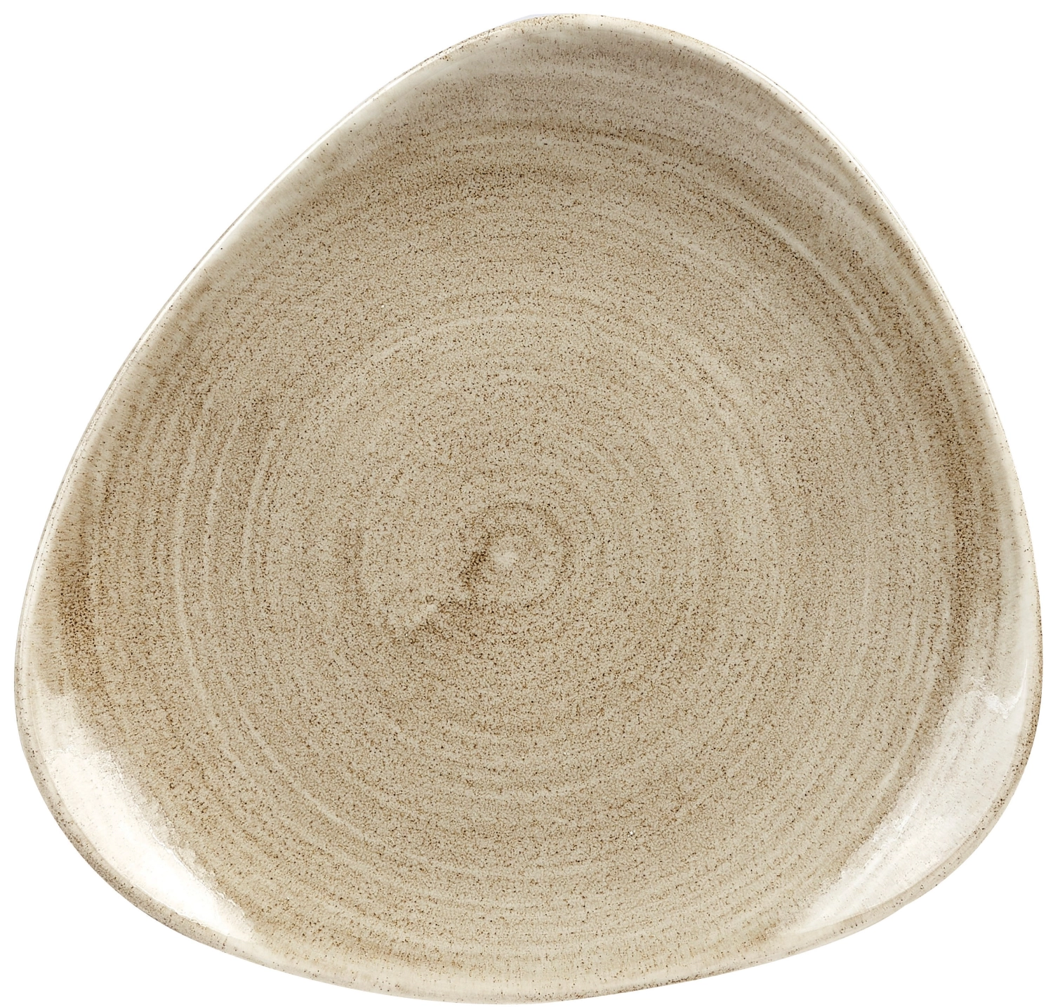 Picture of Churchill - Stonecast Patina Antique Taupe Triangle Plate Flat 19.2 cm