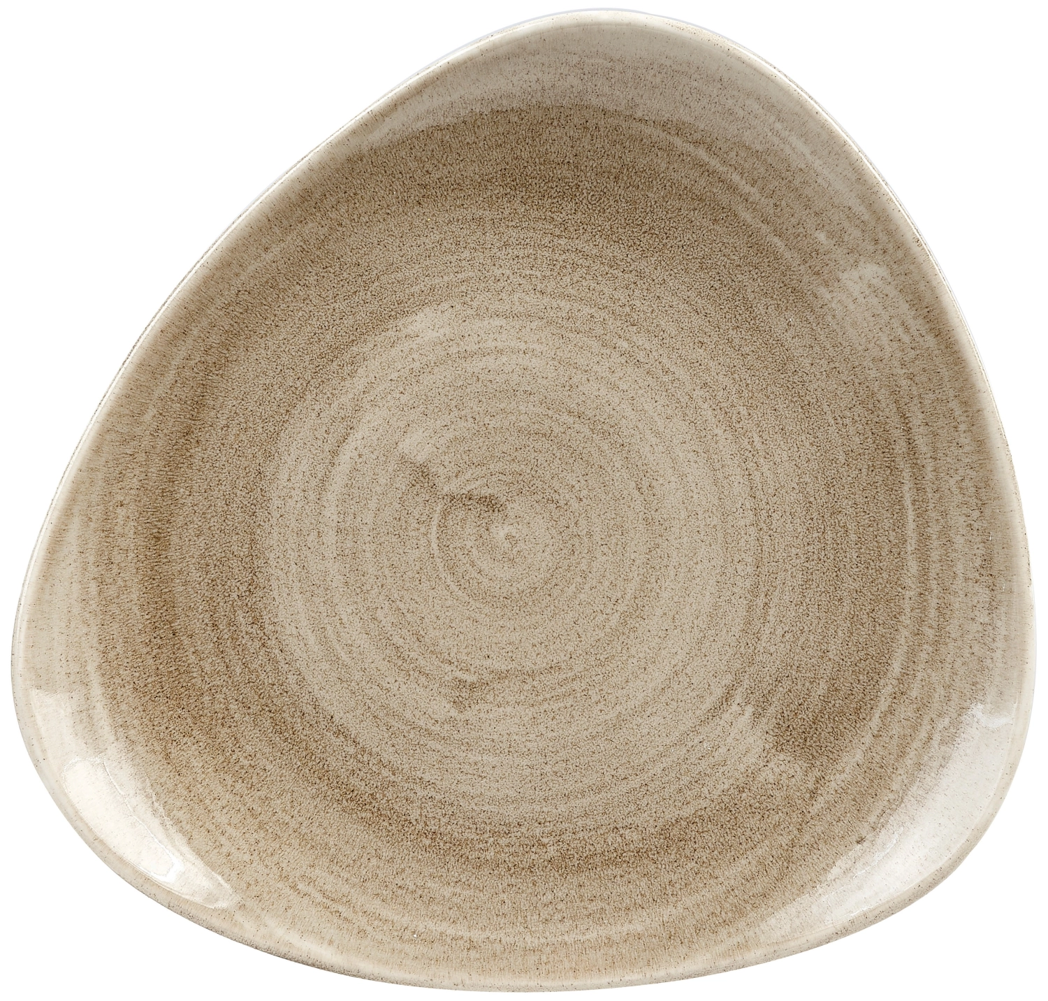 Picture of Churchill - Stonecast Patina Antique Taupe Triangle Plate Flat 22.9 cm