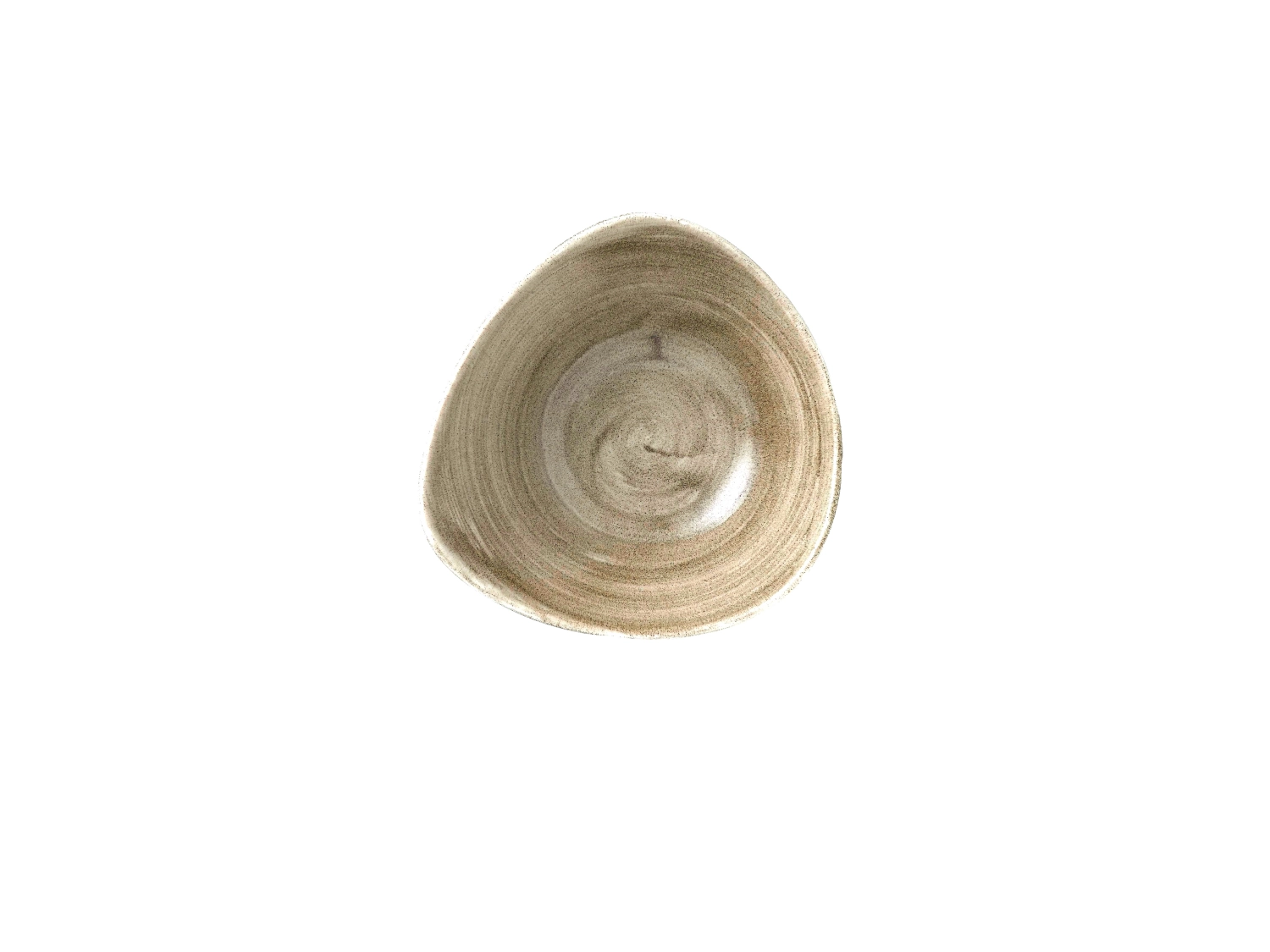 Picture of Churchill - Stonecast Patina Antique Taupe Triangle Deep Plate 18.5 cm