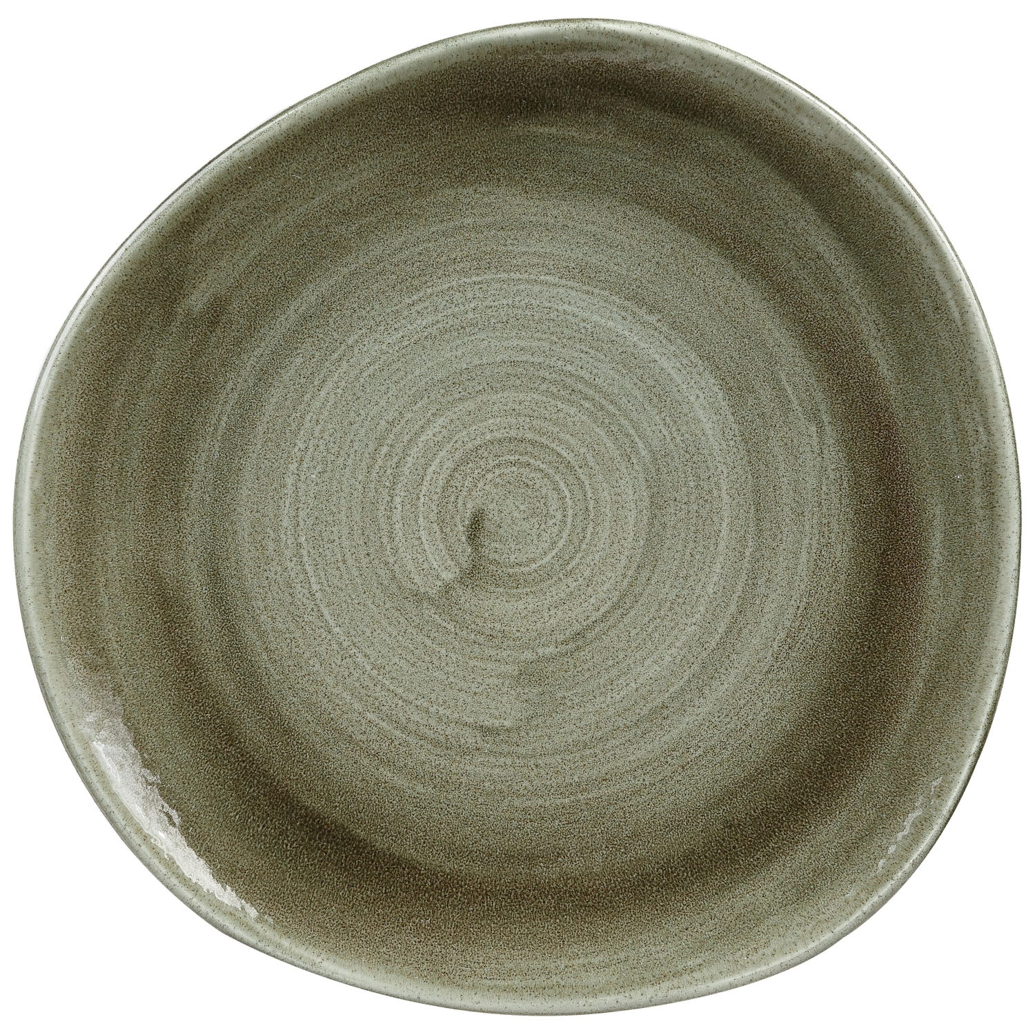 Picture of Churchill - Stonecast Patina Burnished Green Organic Plate flat 28.6 cm