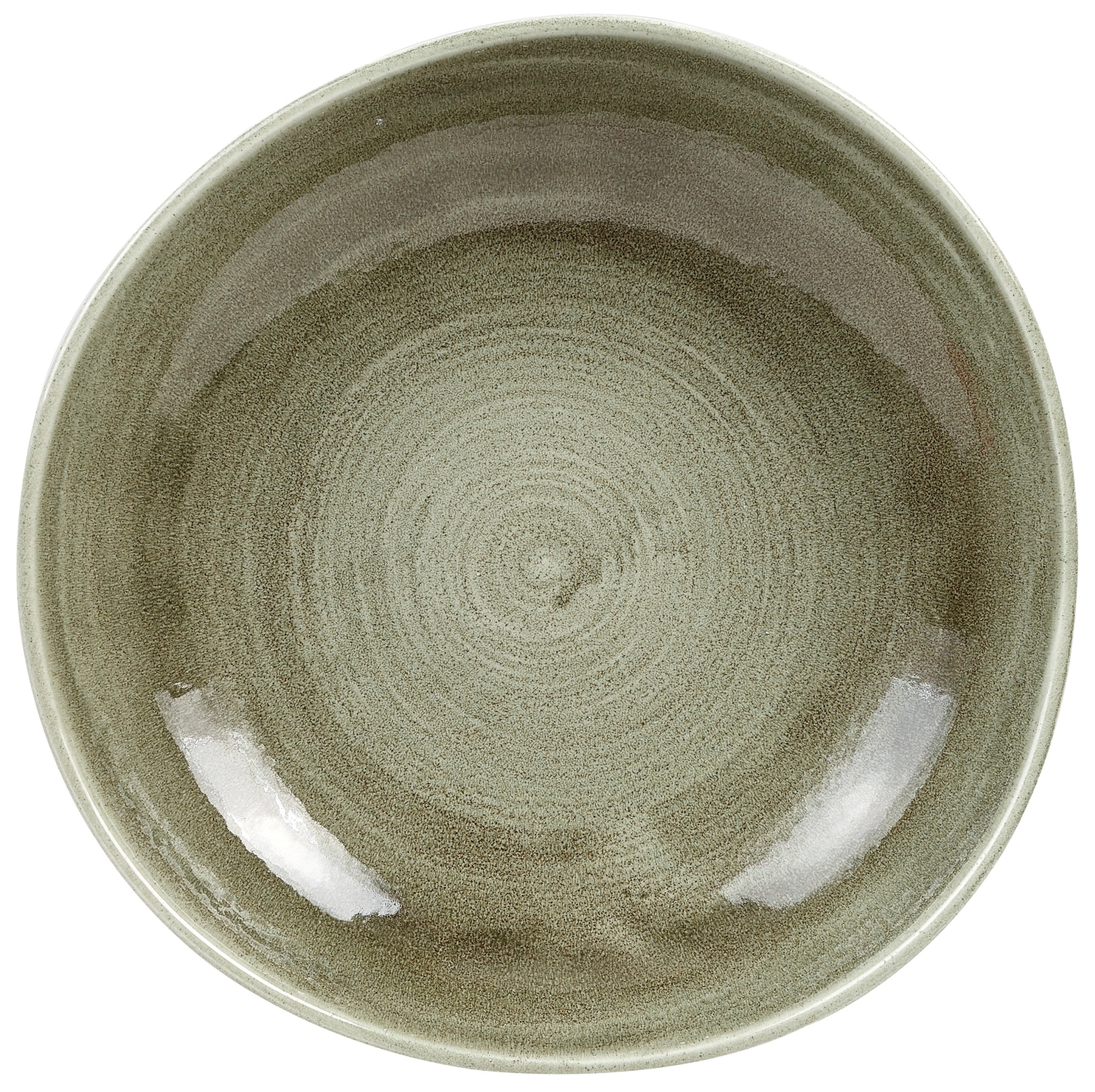 Picture of Churchill - Stonecast Patina Burnished Green Organic Deep Plate 25.3 cm