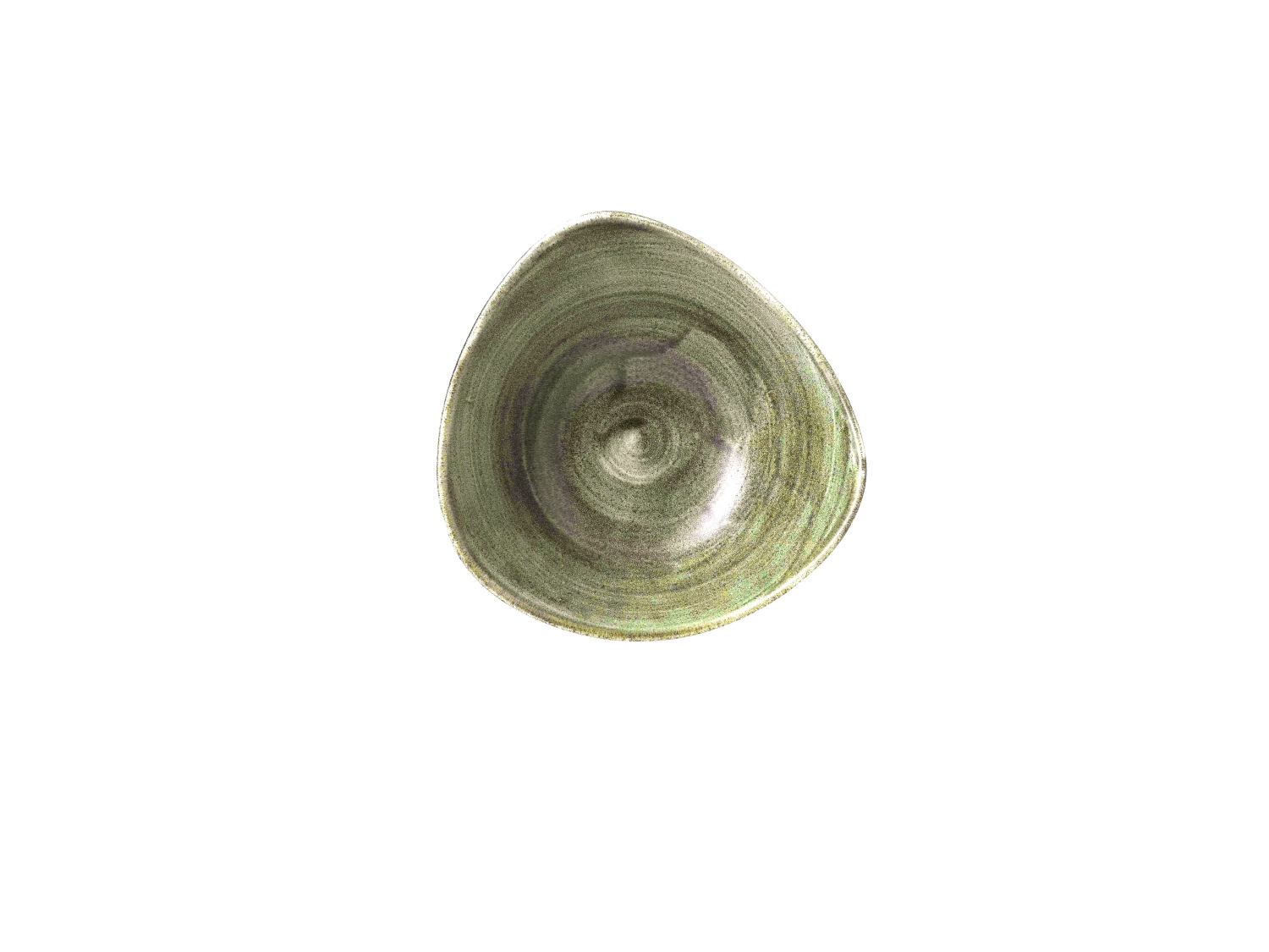 Picture of Churchill - Stonecast Patina Burnished Green Deep Triangle Plate 18.5 cm