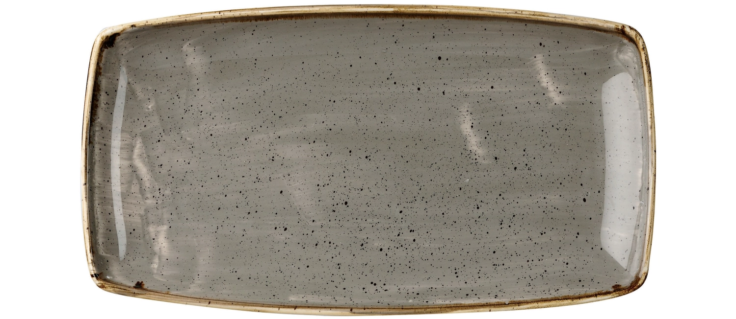 Bild von Churchill - Stonecast Peppercorn Grey Platte rechteckig 29.5 x 15 cm