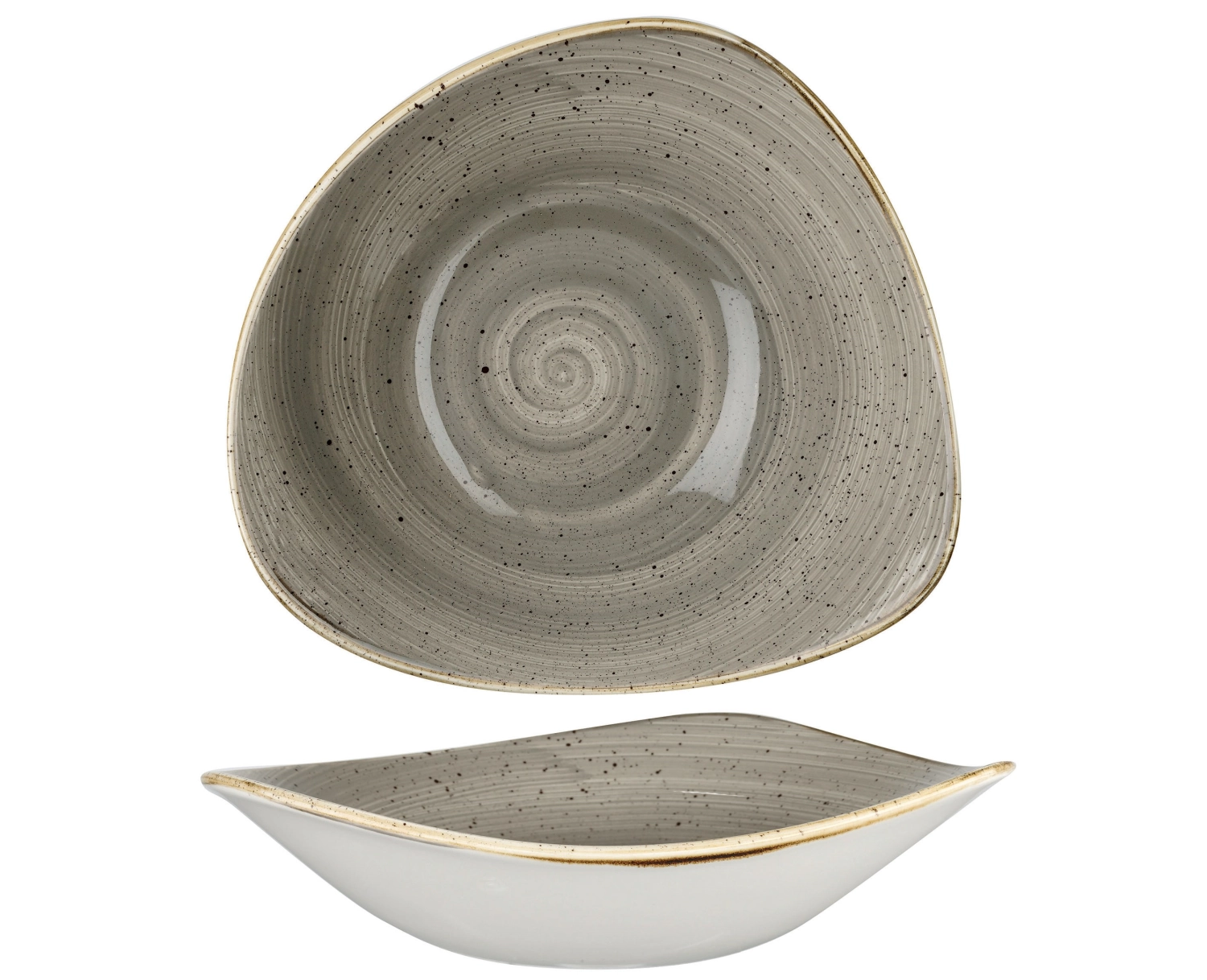 Bild von Churchill - Stonecast Peppercorn Grey Triangel Teller tief 18.5 cm