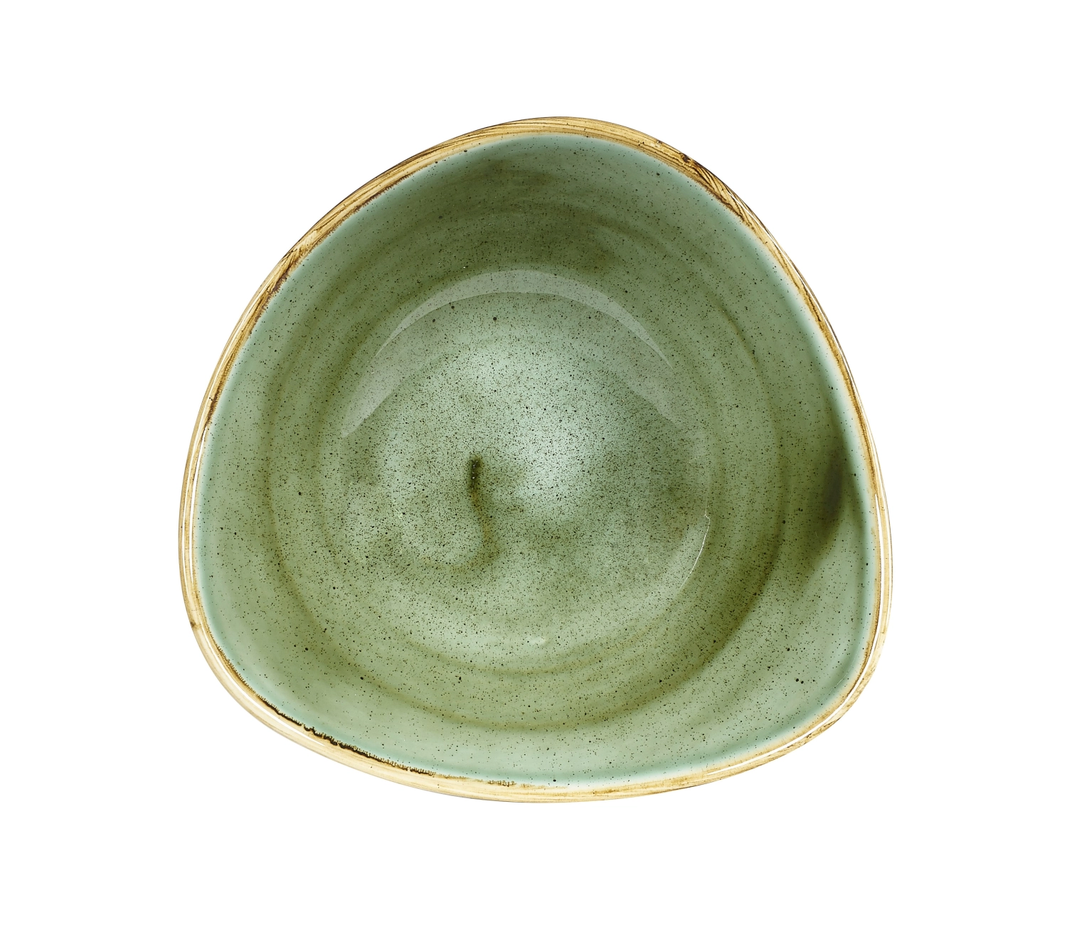 Picture of Churchill - Stonecast Samphire Green Deep Triangle Plate 18.5 cm 37 cl